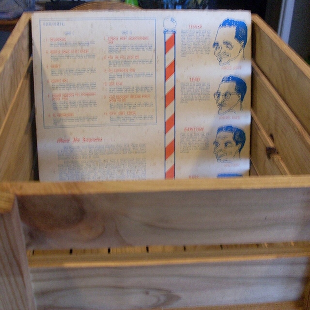 Mowoodwork Lp Record Wood Crate 20 X 13x 14 Holds 100 -125 Hard Pine Wood Made in the USA